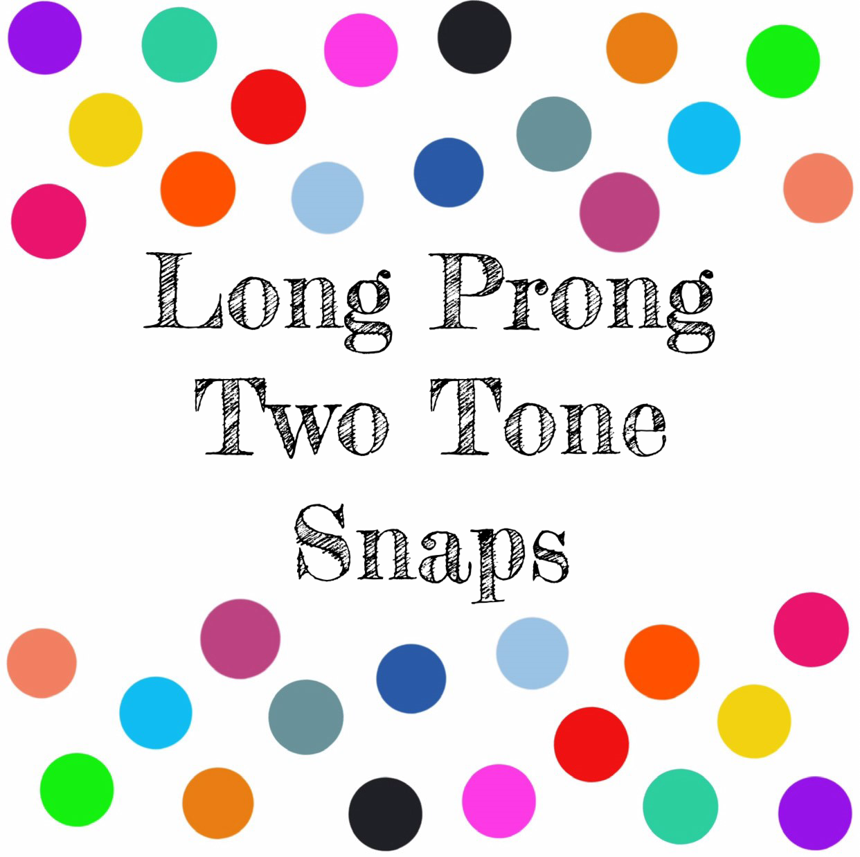 KAM Snaps Size 20 Long Prong Two Tone Painted Snaps